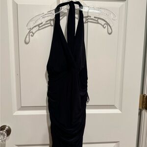 Elegant Black Halter Dress